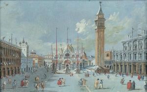 Veduta Di Piazza San Marco Con La Basilica Di Fronte by Giacomo Guardi