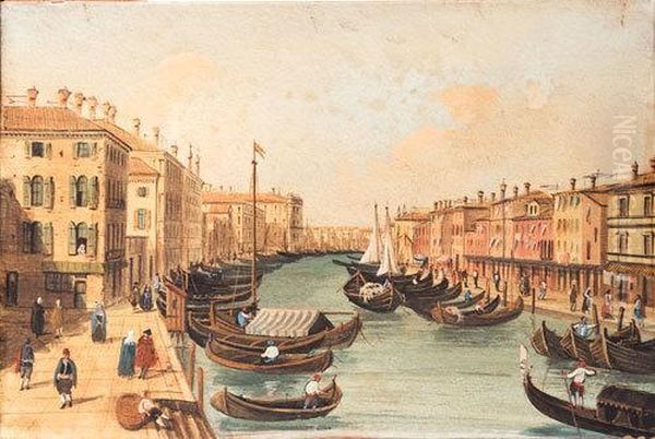 Venezia: Piazzetta San Marco Verso La Chiesa Della Salute; E Venezia: Il Canal Grande - view 1