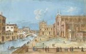 A View Of The Church Ss. Giovanni E Paolo And The Scuola San Marco,venice by Giacomo Guardi