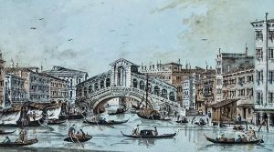 Veduta Del Ponte Di Rialto by Giacomo Guardi