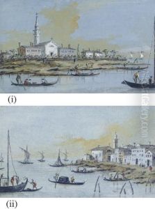 Two Views Of San Giorgio In Alga by Giacomo Guardi