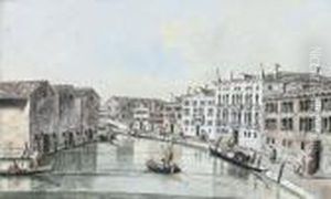 A View Of A Canal In Venice by Giacomo Guardi