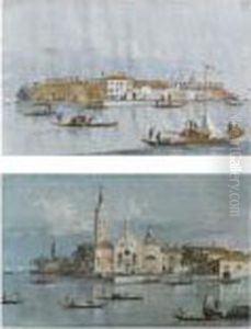 Isola Del Lazzaretto Nuovo, Venezia; E Isola Della B. V. Delle Grazie, Venezia by Giacomo Guardi