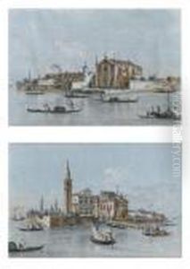 Isola Di S. Cristoforo, Venezia; E Isola Di S. Spirito, Venezia by Giacomo Guardi