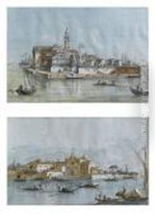 Isola Di S. Clemente, Venezia; E Isola Di Sant'elena, Venezia by Giacomo Guardi