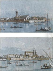 Isola Del Lazzaretto Vecchio, Venezia; E Isola Della Certosa, Venezia by Giacomo Guardi