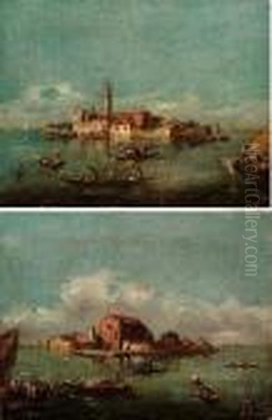 A) Veduta Dell'isola Di San 
Cristoforo Presso Murano B) Veduta Dell'isola Di Santa Maria Delle 
Grazie - view 1