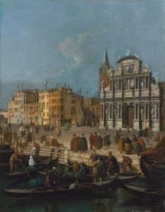 Venezianisches Capriccio Mit Der
 Kirche S. Maria Zobenigo. In Einem Holzgeschnitzten Und Vergoldeten 
Venezianischen Rahmen. Ol Auf Leinwand. H 43,5; B 34,3 Cm. Gutachten D. 
Succi. Provenienz: Coll. Mrs. Montefiore, London; Slg. Francesco Genova,
 V