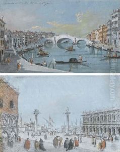 Une Vue De La Piazzetta, Venise by Giacomo Guardi