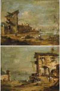 Capricci Con Figure by Giacomo Guardi