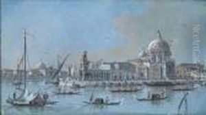 View Of The Dogana And Santa Maria Della Salute, Venice by Giacomo Guardi