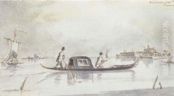 Venezia, San Lazzaro Degli Armeni, Con Una Gondola - view 1