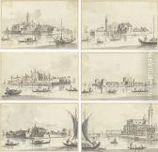 Six Views Of Islands In The 
Venetian Lagoon: San Clemente; Santospirito; Beata Vergine Del Rosario; 
The Lido With Sant'andrea;murano With San Cristoforo; And San Pietro In 
Castello - view 1