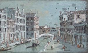 A Venetian Canal With The Wall
Of A Garden To The Left; And Avenetian Canal With A Bridge In The
Distance A Venetian Canal With The Wall
Of A Garden To The Left; And Avenetian Canal With A Bridge In The
Distance