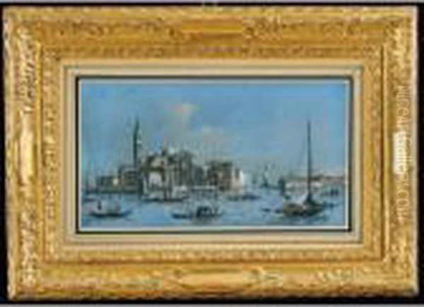 Vedute Di Venezia: L""isola Di
San Giorgio; La Punta Della Dogana Con La Chiesa Di Santa Maria Della
Salute - view 1