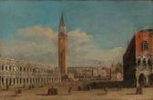 The Piazzetta, Venice, Looking Towards St.mark's Square by Giacomo Guardi