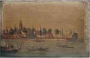 Venice, A View Of The Isola San Francesco Del Deserto by Giacomo Guardi