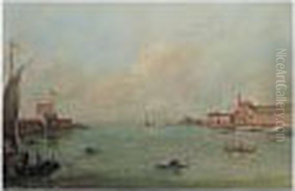Venice, A View Of The Porto Di 
Lido With The Forte Di Sant'andrea And The Church Of San Niccolo - view 1