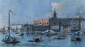 View Of The Riva Degli 
Schiavoni, Venice, With The Doge's Palaceand The Piazzetta San Marco by Giacomo Guardi