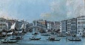 The Rialto, Venice by Giacomo Guardi