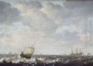 Turbulent Sea by Pieter the Elder Mulier