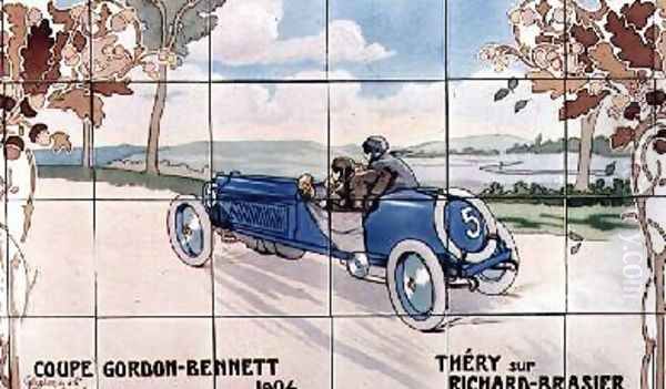 Thery driving a Richard-Brasier car in the Gordon Bennet Cup of 1904 - view 1