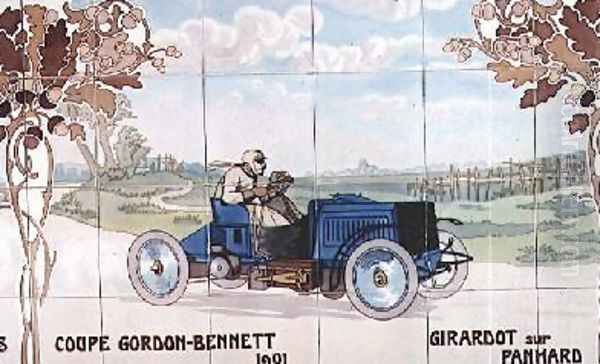 Girardot driving a Panhard car in the Gordon Bennet Cup of 1901 - view 1