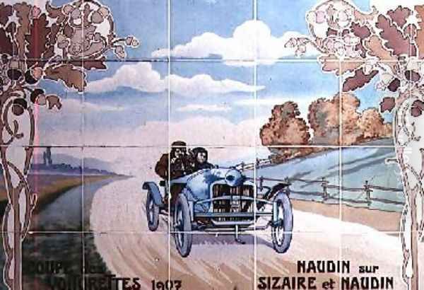 Naudin driving a Sizaire et Naudin car in the Light Car Cup of 1907 - view 1