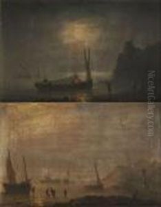 Bateau Au Crepuscule by Herminie Gudin