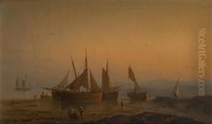 Retour Des Pecheurs Aucoucher Du Soleil