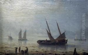 Shipping At Low Tide by Herminie Gudin