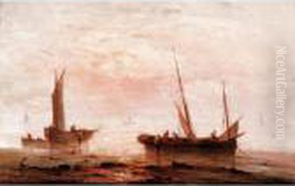 Fishing Boats At Sunset - view 1