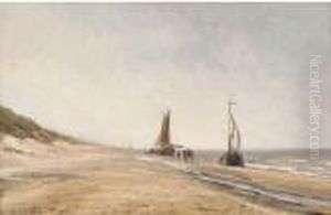 Fishing Boats At Low Tide