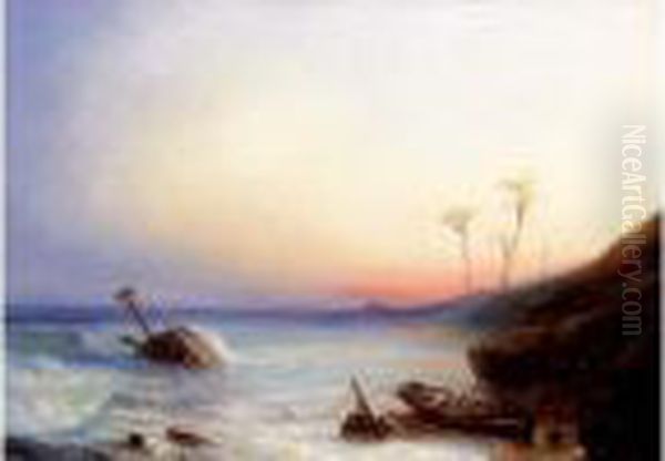 Marine Au Couchant Sur Une Cote Du Moyen Orient - view 1