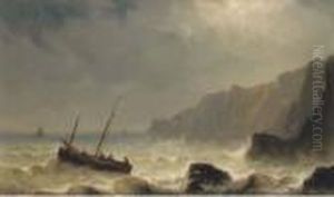 Fishermen Heading Out To Sea by Herminie Gudin