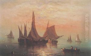 Shipping In A Calm by Herminie Gudin