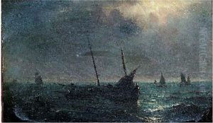 Clair De Lune Sur La Mer by Herminie Gudin