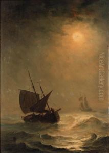 Fishing Luggers At Dusk