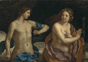 Giovanni Francesco Barbieri, Il Guercino Amnon And Tamar by Giovanni Francesco Barbieri