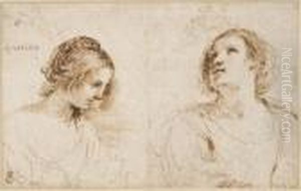 Deux Etudes De Femmes En Buste - view 1