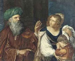 Abraham Casting Out Hagar by Giovanni Francesco Barbieri