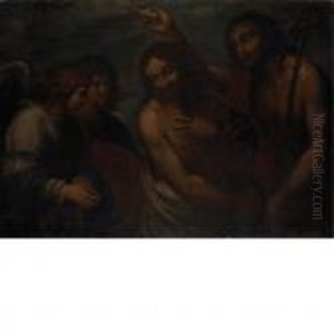 The Baptism Of Christ by Giovanni Francesco Barbieri