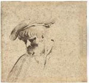 Head Of A Bearded Man Wearing A Beretta