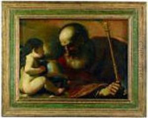 The Father And The Angel by Giovanni Francesco Barbieri