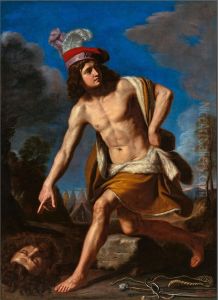 David With The Head Of Goliath by Giovanni Francesco Barbieri