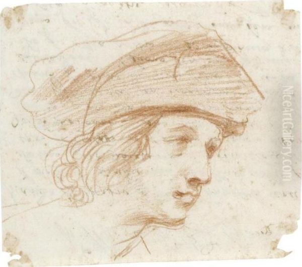 Head Of A Young Man, Almost In Profile, Wearing A Hat - view 1