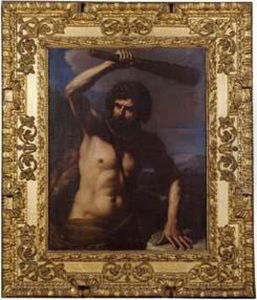 Ercole Che Brandisce La Clava by Giovanni Francesco Barbieri