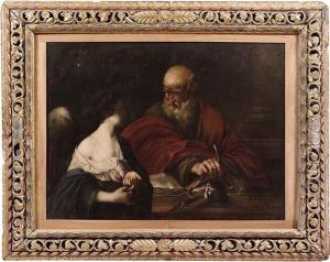 San Matteo Ispirato Dall'angelo by Giovanni Francesco Barbieri