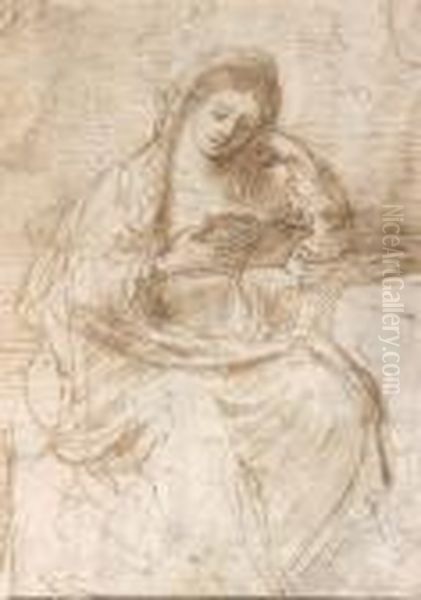 Etude De Vierge Lisant - view 1