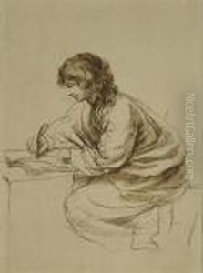 Scholar In Study by Giovanni Francesco Barbieri